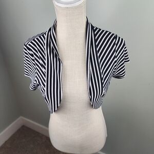 Soft Works Women’s Open Short Vest Black and White Size Small